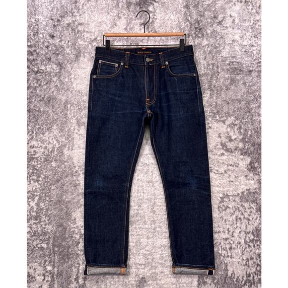 Nudie Jeans 29 x 27 Mens Lean Dean Slim Tapered Fit Dry Japan Selvedge - Picture 1 of 10